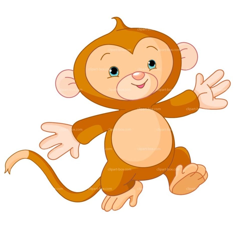 Ä°llustration of Happy Monkey Cartoon