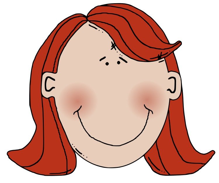Cartoon Girl Face Clip Art N51