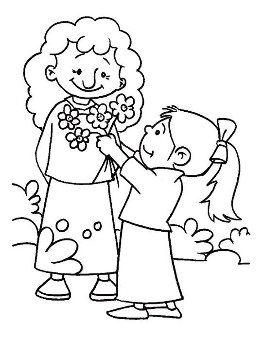 Mothers Day Coloring Pages N4