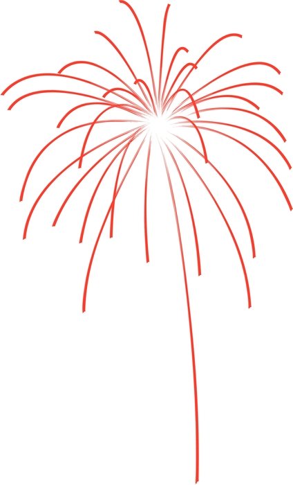 Red Fireworks Clip Art N6