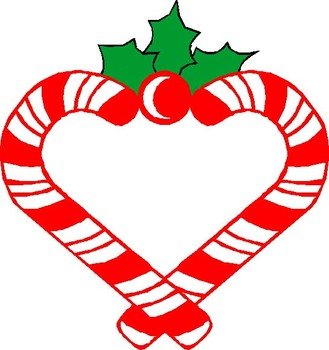 Candy Cane Heart Clip Art N4