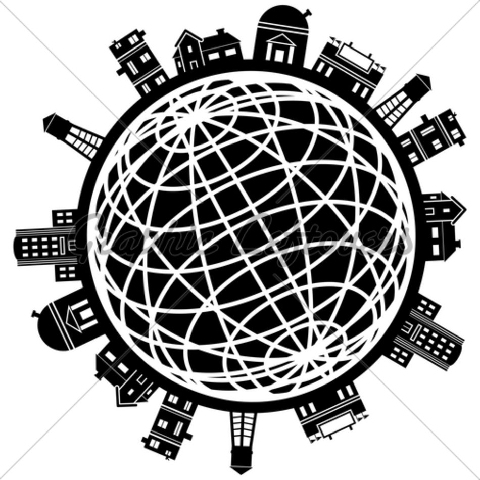 Globe With Buildings
