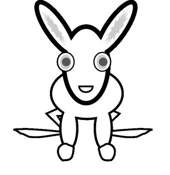 Rabbit Clip Art Black And White N25