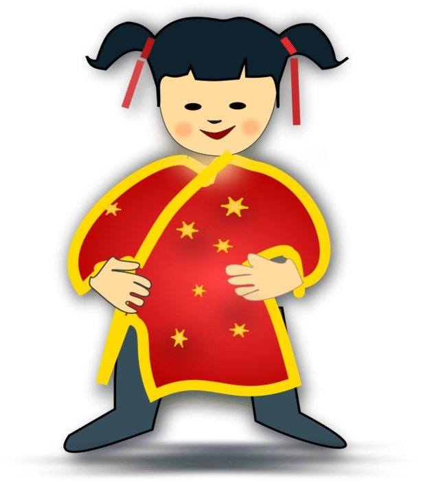 Chinese Girl Clip Art N11
