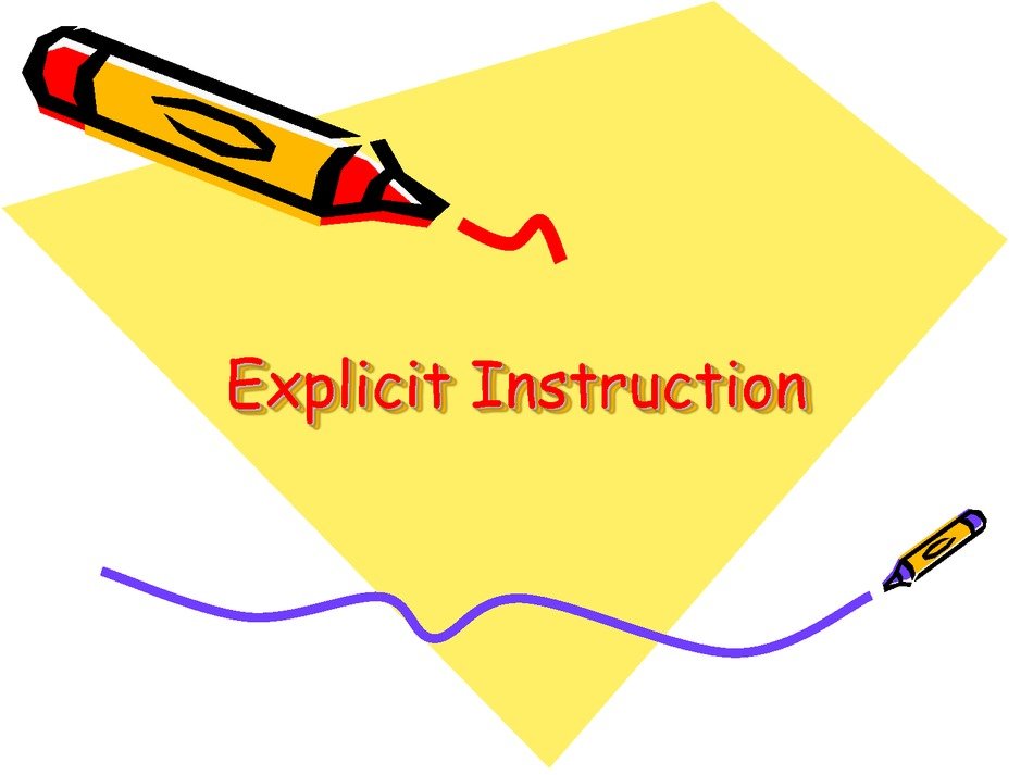 explictit instruction darwing
