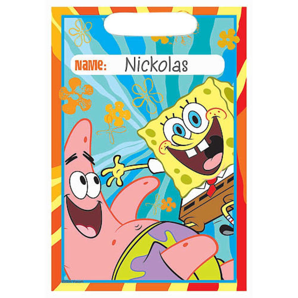 Spongebob Squarepants Loot Bags 8 Pack
