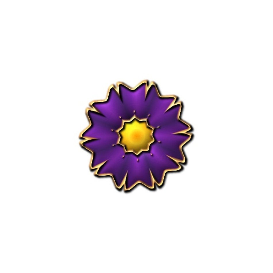 Purple And Yellow Flower Gem Via Polyvore