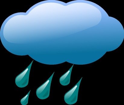 rain symbol on a black background