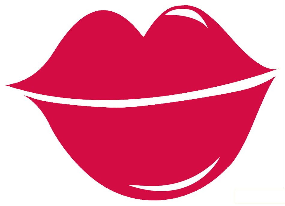 Cartoon Lips Template drawing