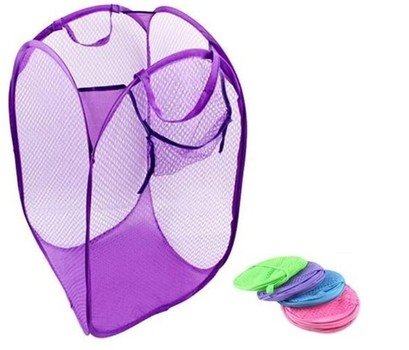 Storage Laundry Hamper Clothes Basket Travel Mesh Washing Bag