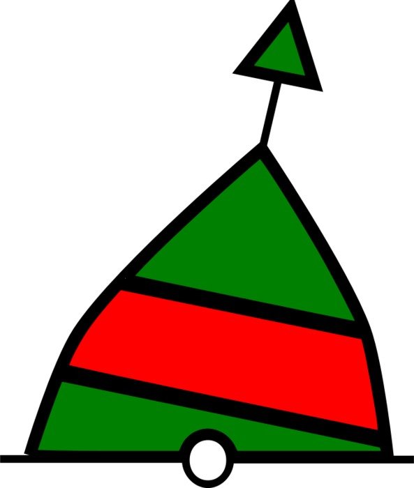 Green and Red Conical Buoy, drawing