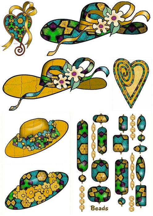 Tropical Gardens Clipart Prints For Scrapbooks Cards Crafts N4