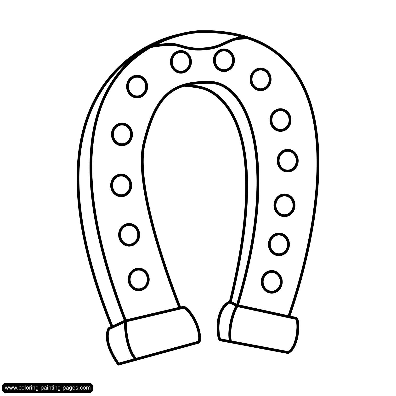 horseshoe coloring pages