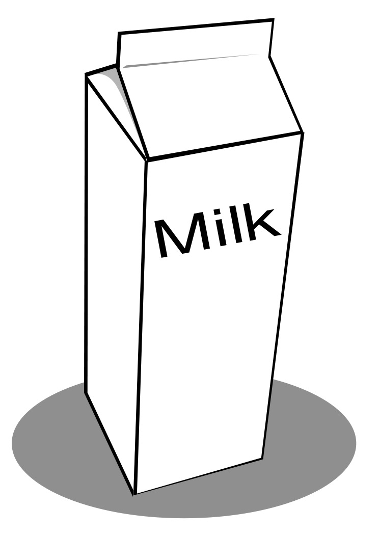 Milk Clip Art Black And White drawing free image download