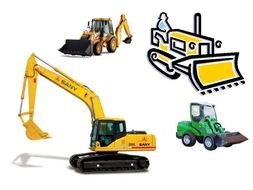 miscellaneous construction equipment as a graphic illustration