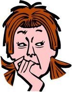 Person Biting Nails Cartoon