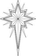 Christmas Star Clip Art Black And White N4