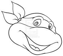 Ninja Turtle Face Coloring Pages