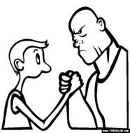Arm Wrestling Cartoon N5