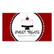 Black And White Bakery Business Cards
