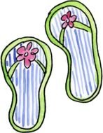 Beach Flip Flops Clip Art N10