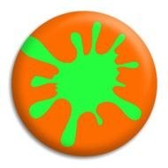 Green orange Splat drawing