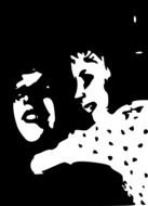 happy faces dark drawing
