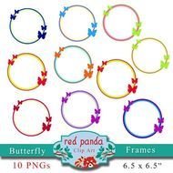 Butterfly Frame Clip Art N5