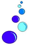 Clip art of blue Animated Bubbles