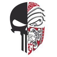 Good Half Evil Skull Drawing