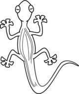 Lizard Clip Art Black And White N19