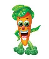 Colorful smiling carrot clipart