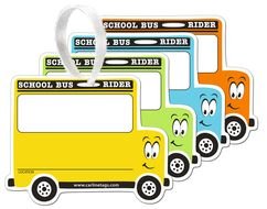 School Bus Name Tag