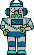 Clip Art of the green robot