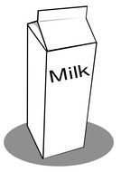 Milk Clip Art Black And White drawing
