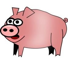 Cartoon Pig Clip Art drawing