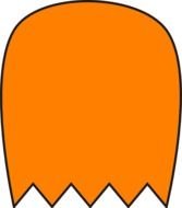 Orange Ghost Pacman Clip Art