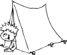 boy in the tent