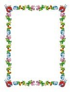 border with funny worms
