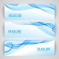 Abstract blue wave isolated on white background