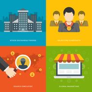 Business flat design vector illustrations