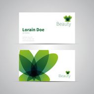 Business Card template vector icon for Beauty Industry