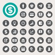 business and finance icon set