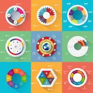 Set of Infographics vector design template