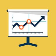 Business Growing Chart Presentation Icon