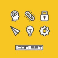 Icons set ideas Vector illustration