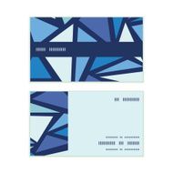 Vector abstract ice chrystals horizontal stripe frame pattern business cards