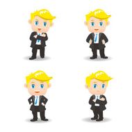 cartoon illustration Success Business man