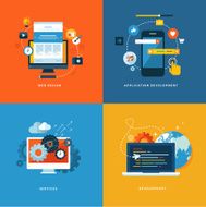 flat design concept icons for web and mobile services apps