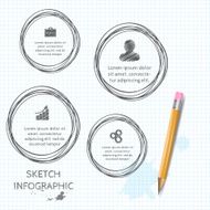 Vector doodle sketch elements for infographic
